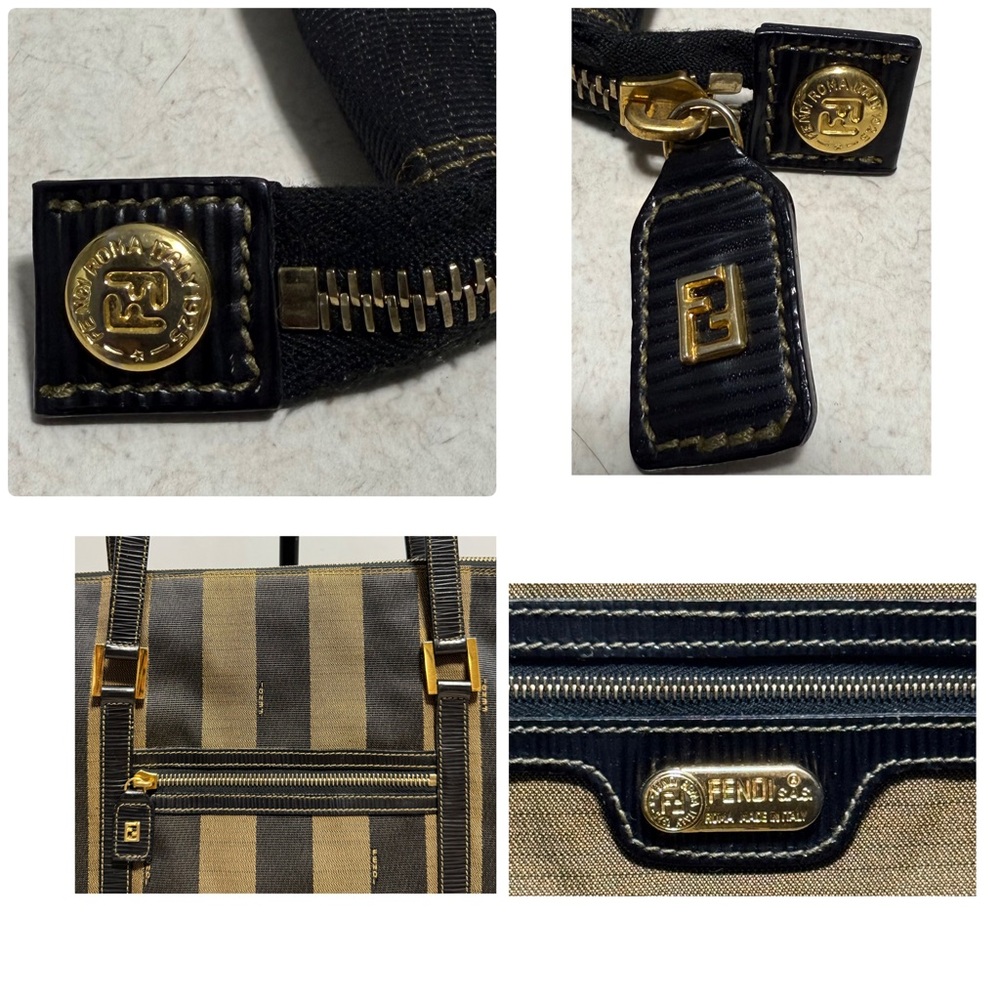 Fendi Pequin Zip Large Tote Bag - Picture 13 of 16